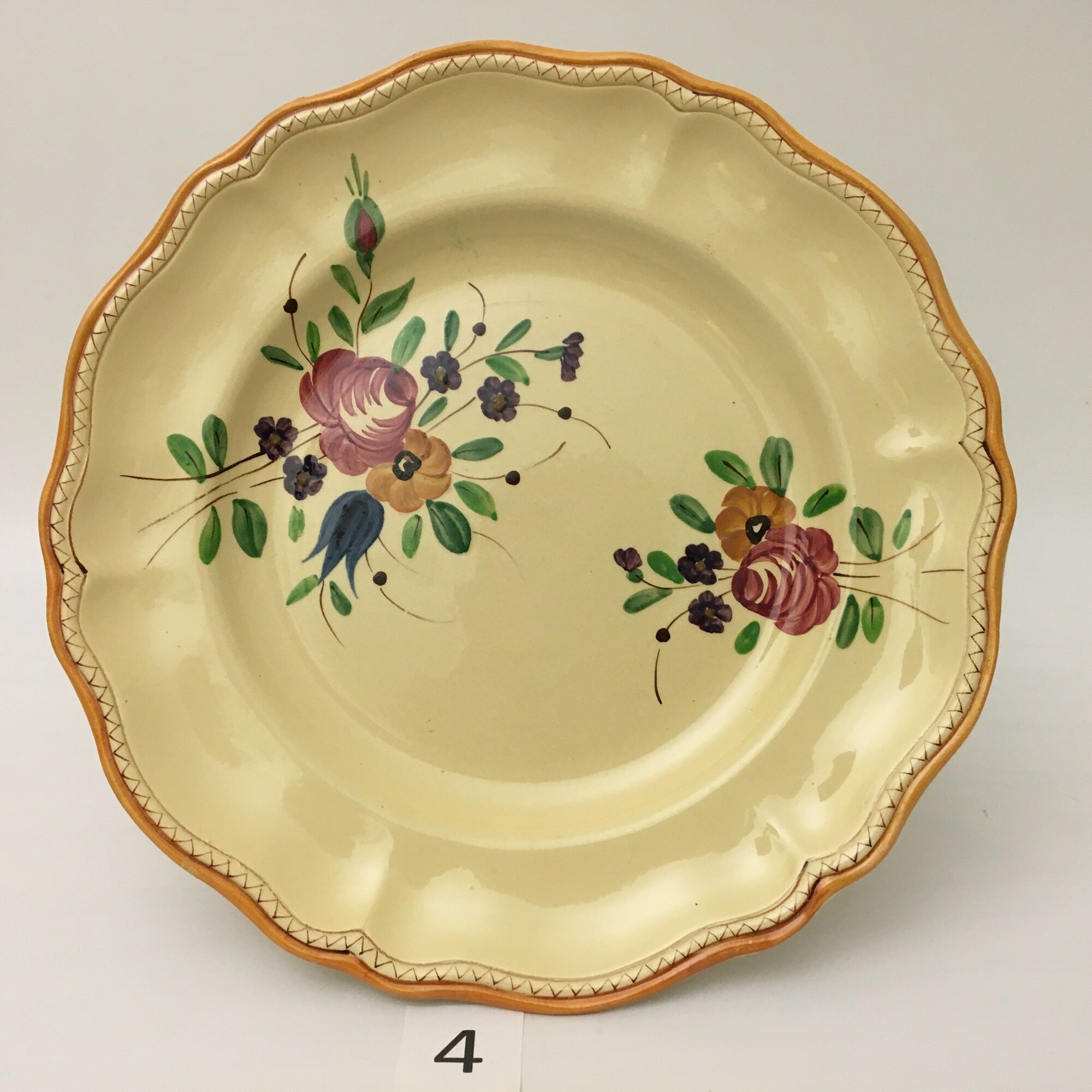 6 Flat plates Faiencerie "Longchamp – France"