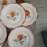 Set of 7 plates digoin Sarreguemines
