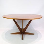 Coffee table – Round – Teak – Holger Georg Jensen – Kubus – 1960s