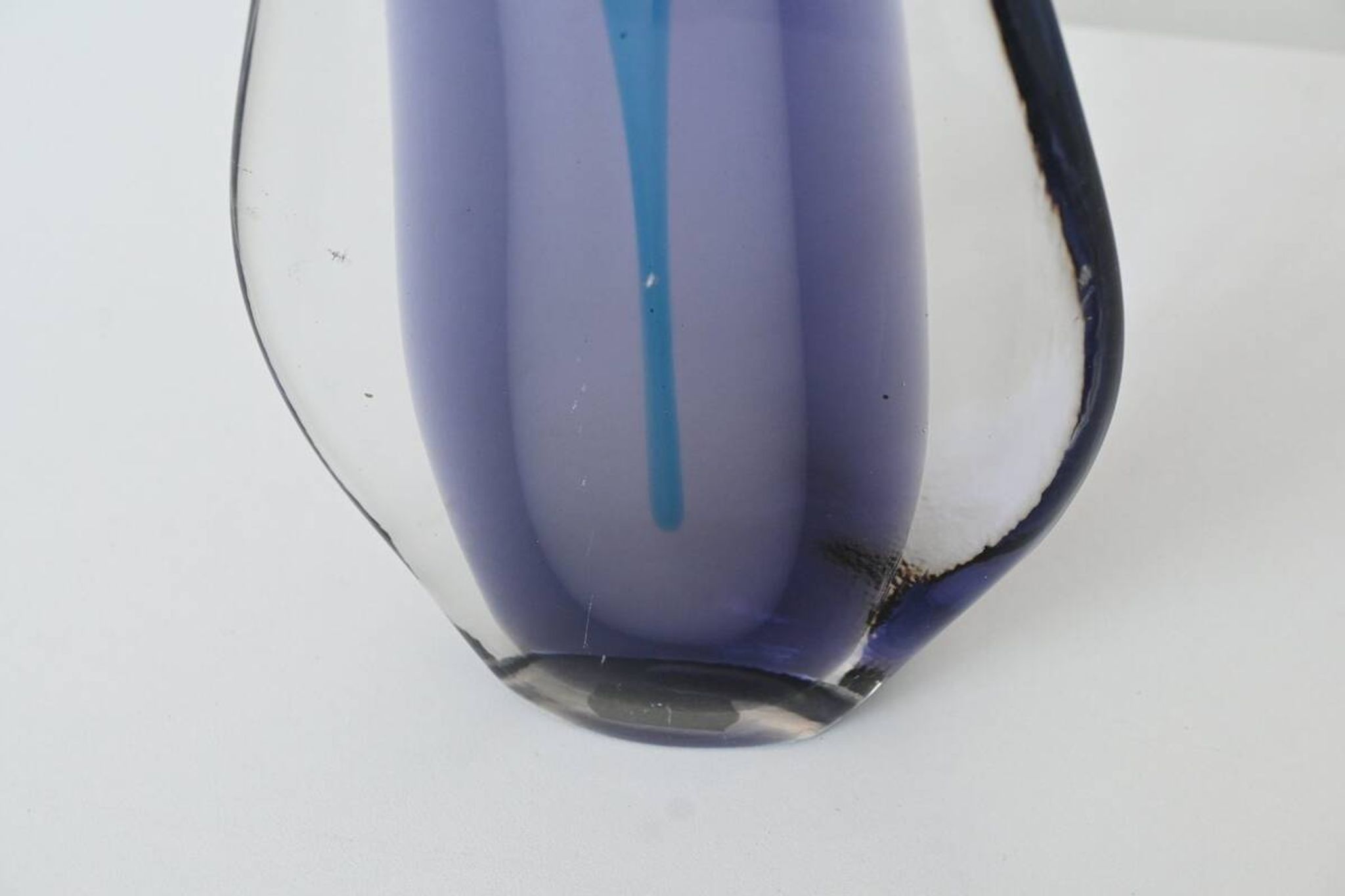 Flavio Poli Sommerso "Teardrop" vase Murano glass Seguso Italy 1960