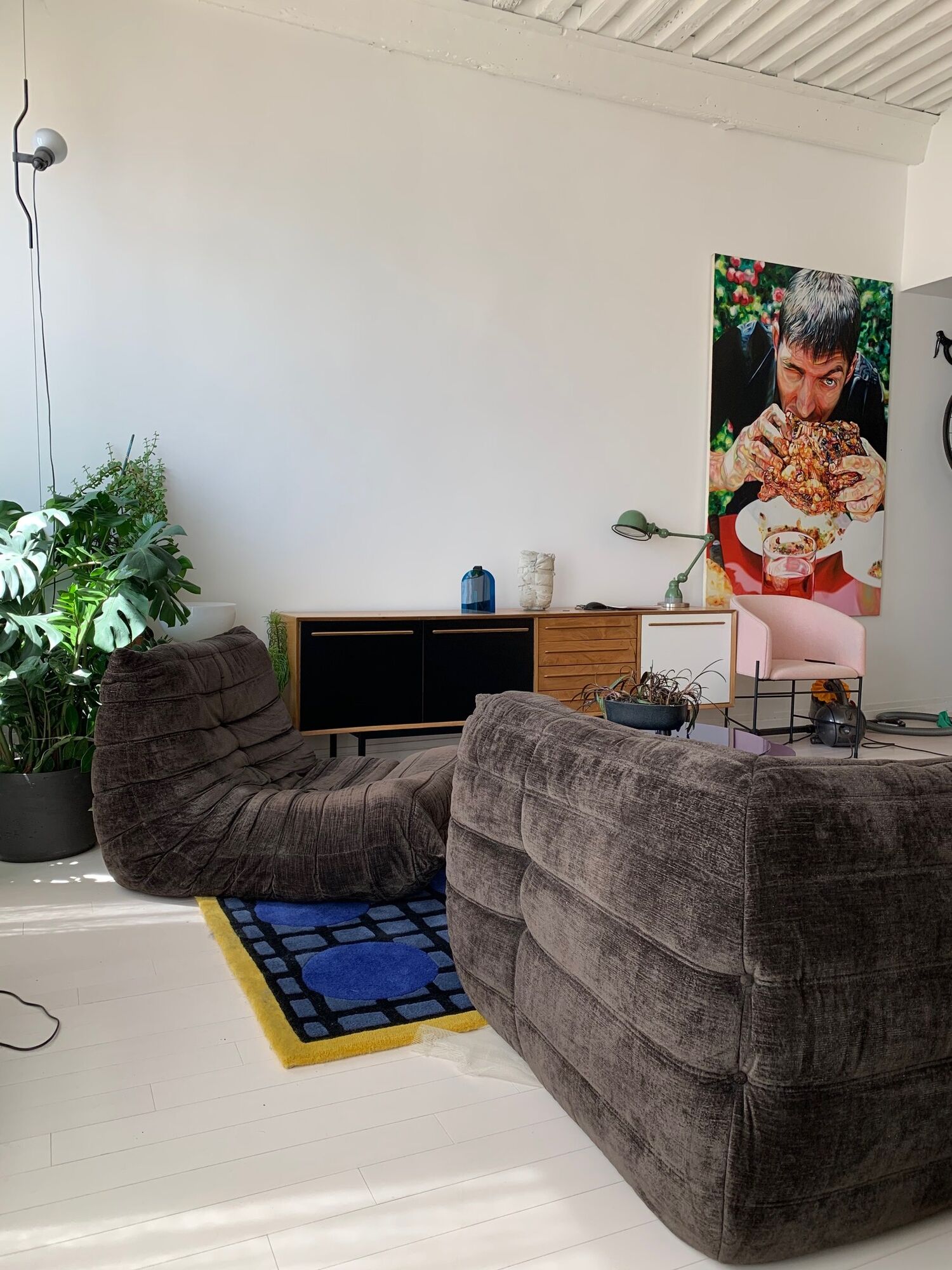 Togo in brown velvet by Michel Ducaroy for Ligne Roset 70s