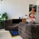 Togo in brown velvet by Michel Ducaroy for Ligne Roset 70s