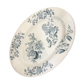 Longwy oval flat and hollow in iron earth, "YCHO" service