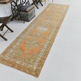3x12 1960s antique vintage runner rug