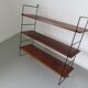 Scandinavian wall shelf modular wood and metal years 60 70