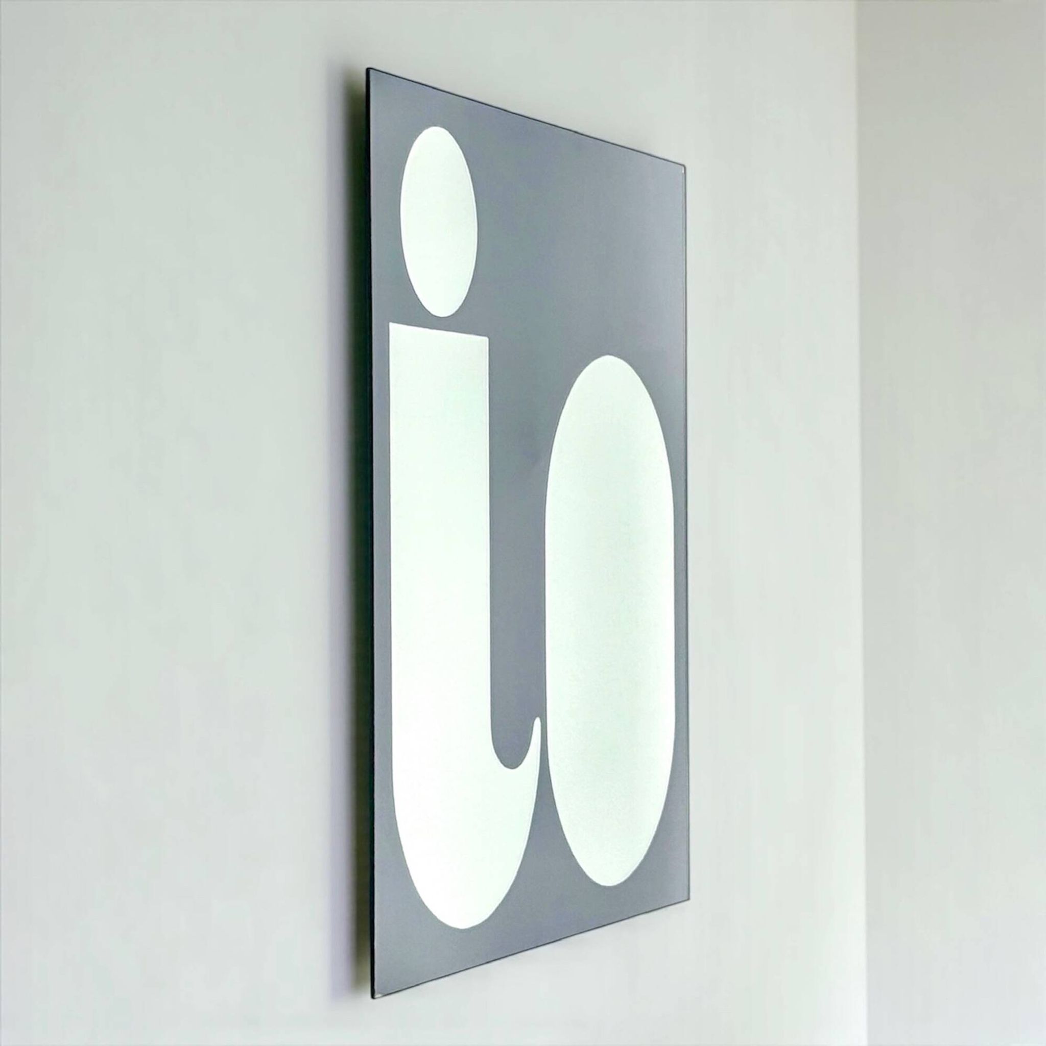 Miroir typographique IO par Giuseppe Raimondi, années 1970