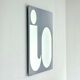 IO typographic mirror by Giuseppe Raimondi, 1970s