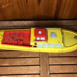 Old Toy Boat Tin MS Helgoland A Remontoir 1950 Vintage #A600