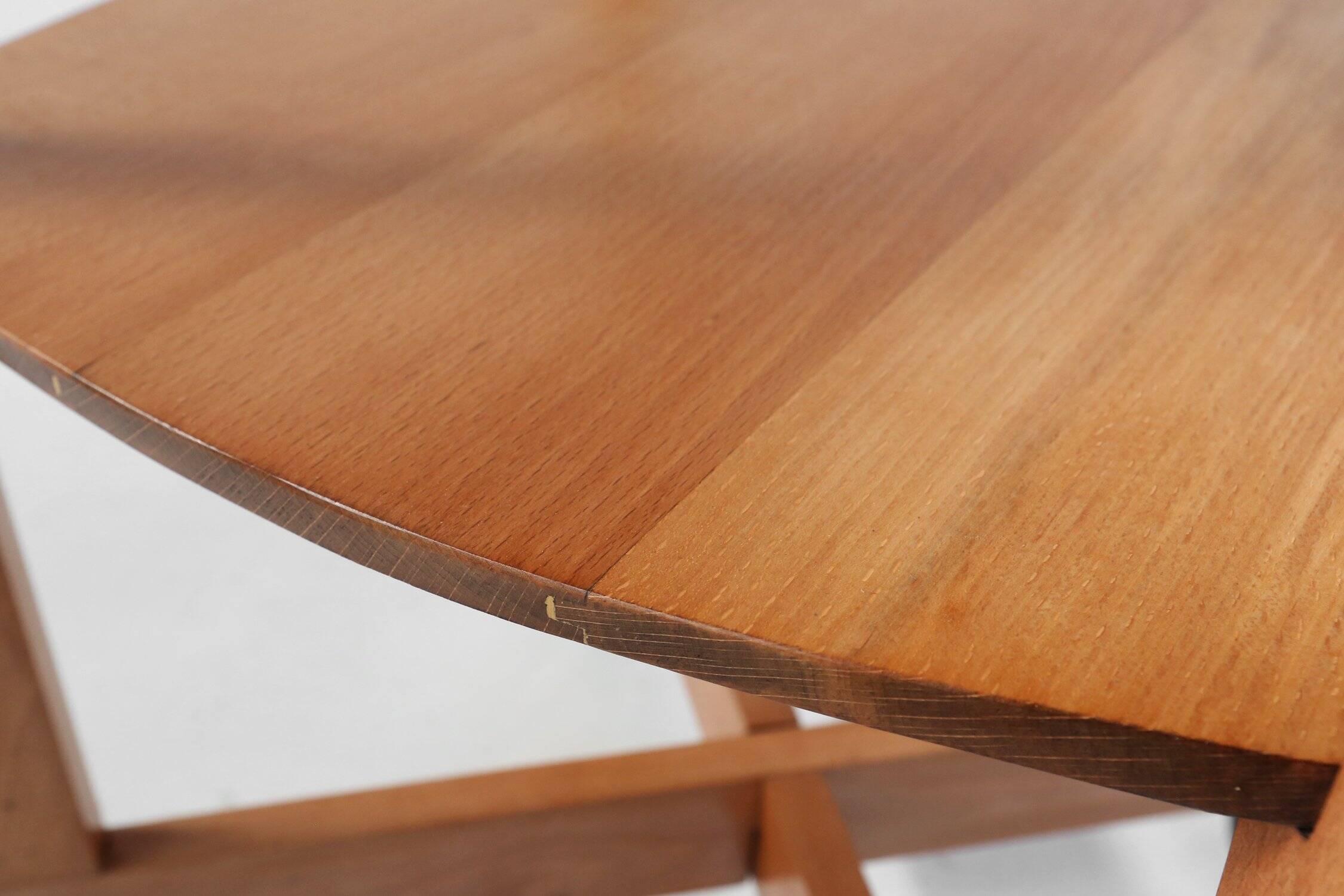 Amsterdam School beech wooden Side Table, The Netherlands 1920s