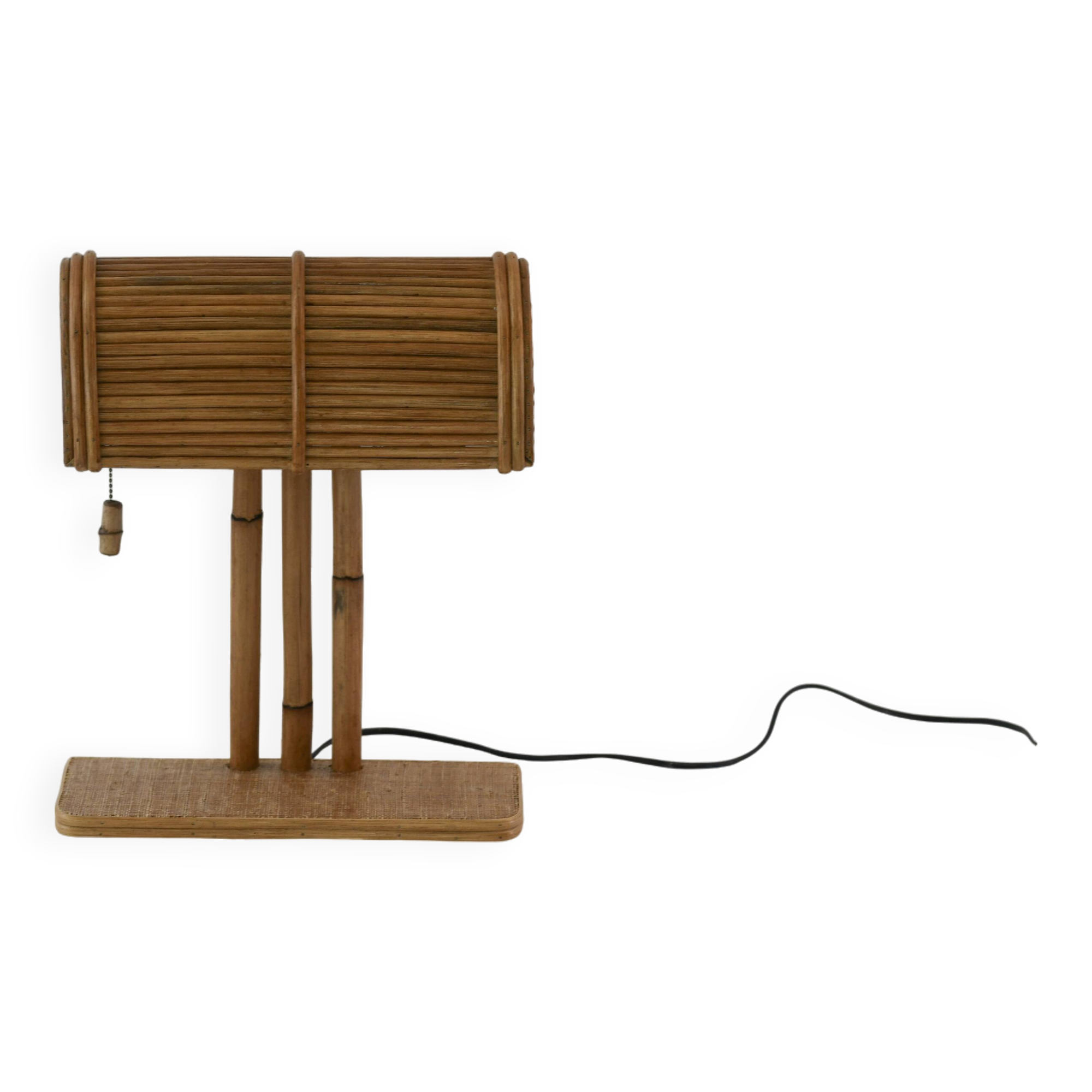 Lampe de bureau moderne en rotin BP