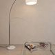 Arc floor lamp with a marble base