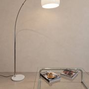 Arc floor lamp with a marble base