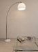 Arc floor lamp with a marble base