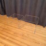 A pair of Lucite tables from the 1970s