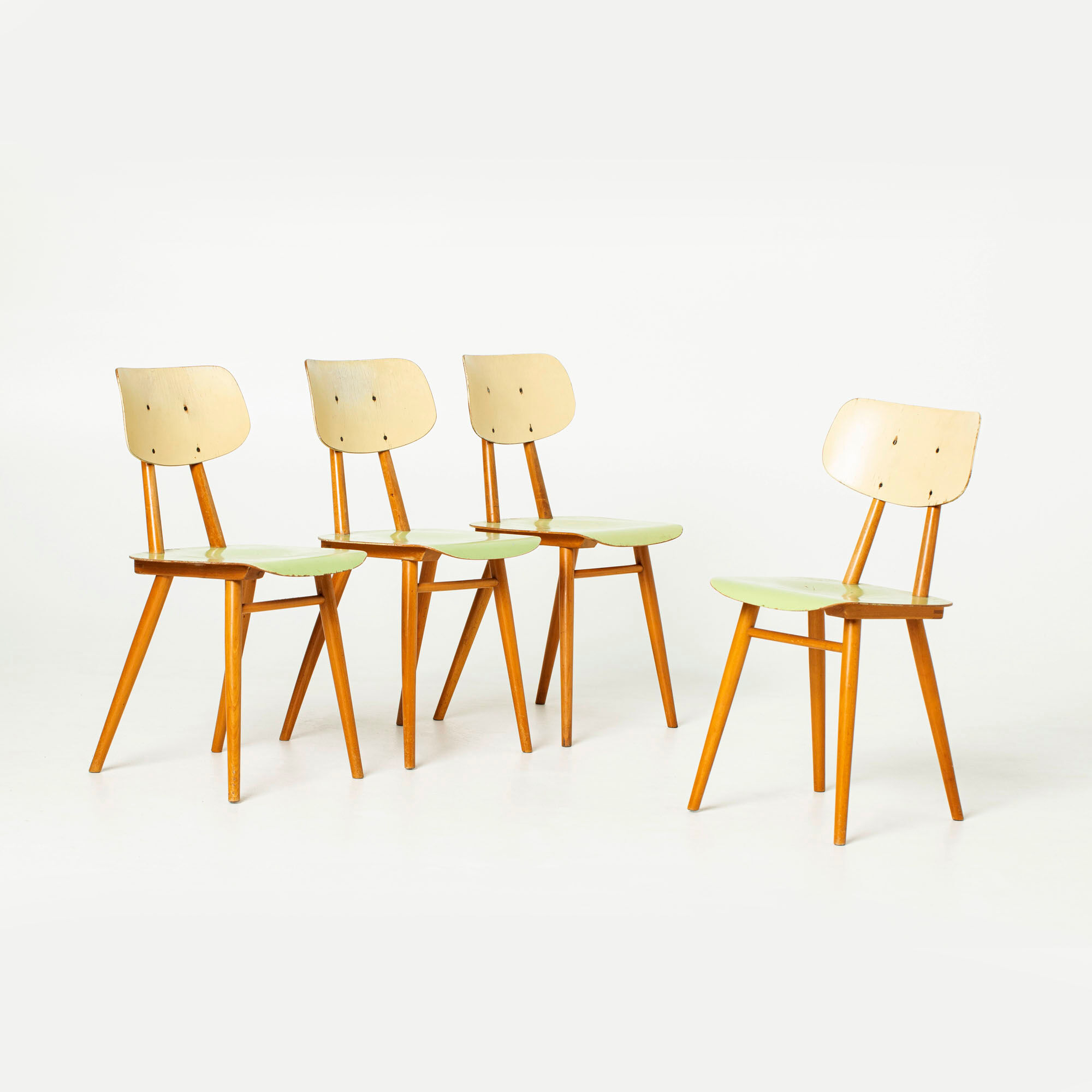 Set of 4 dining chairs by TON, Czechoslovakia, 1960s