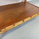 Table basse vintage en rotin et bois