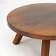 Large round Vintage Brutalist Mid-Century Oak Coffee Table