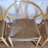 Scandinavian CH24 Wishbone chairs by Hans Wegner for Carl Hansen