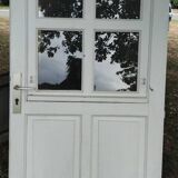 Old Vintage Wooden Glass Door