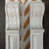Pair of white patinated woodwork