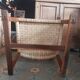 Armchair wood oak and braided rope bauhaus 1930