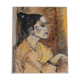 Peinture de Nicole Clarence "Profil de femme" huile sur papier marouflée sur toile