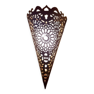 Moroccan brass wall light