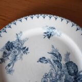 Two antique flat plates from Sarreguemines.