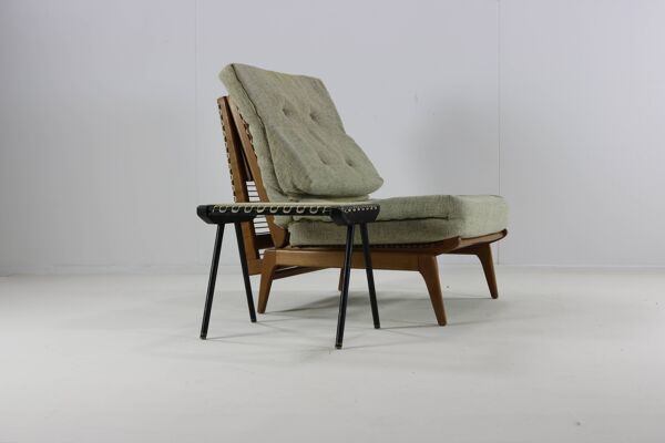 Fauteuil / lit de repos design français du milieu du siècle par George Tigien