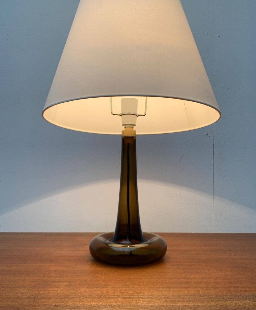Vintage Danish table lamp model Fleur in glass by Michael Bang for Holmegaard, 1970s.