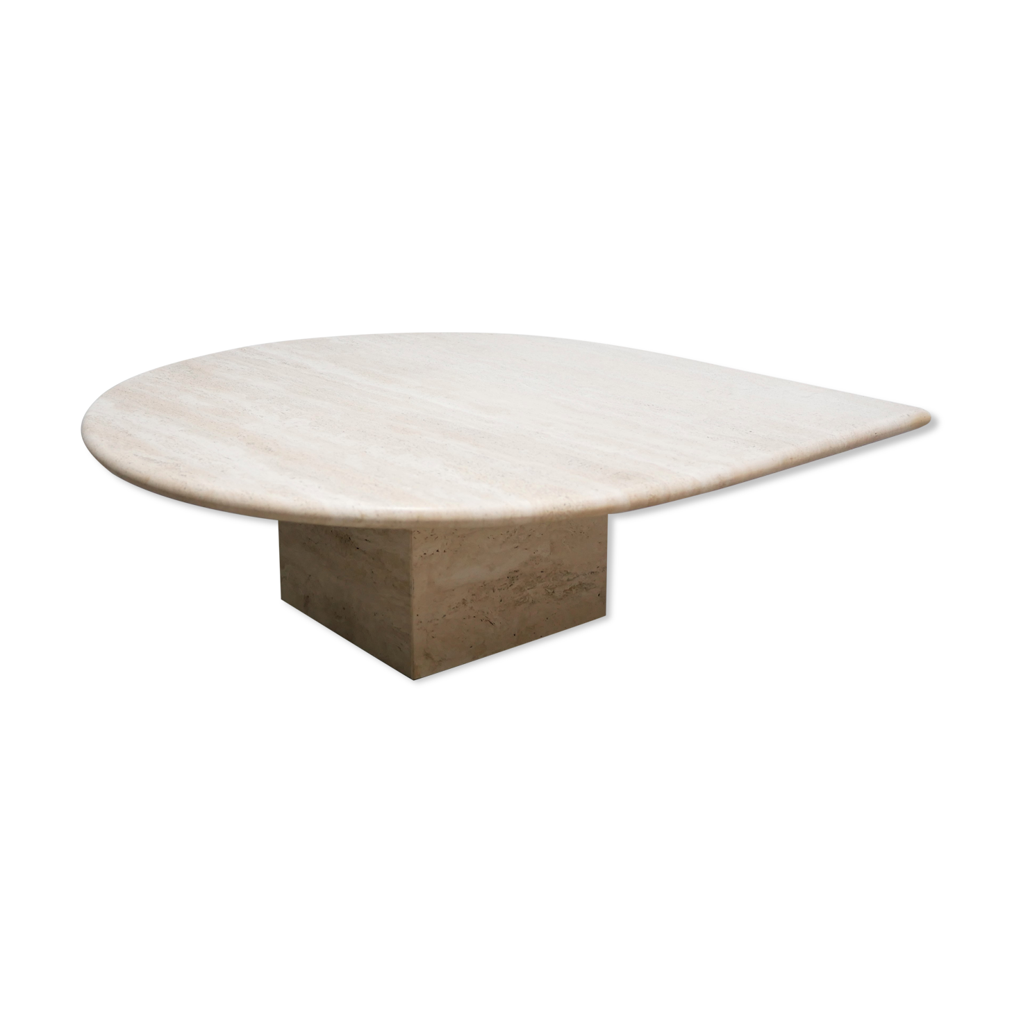 Table basse vintage en travertin