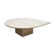 Table basse vintage en travertin