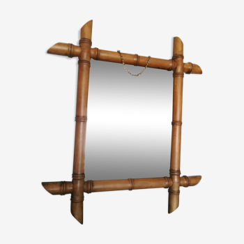 Ancient bamboo-style wooden ice - 47x41cm