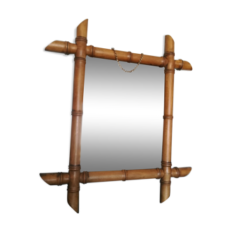 Ancient bamboo-style wooden ice - 47x41cm