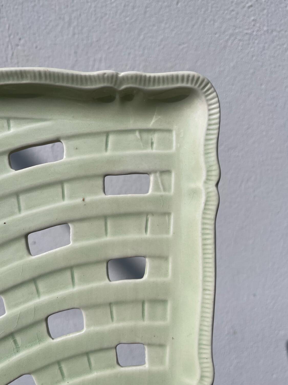 Sarreguemines ceramic braided dish