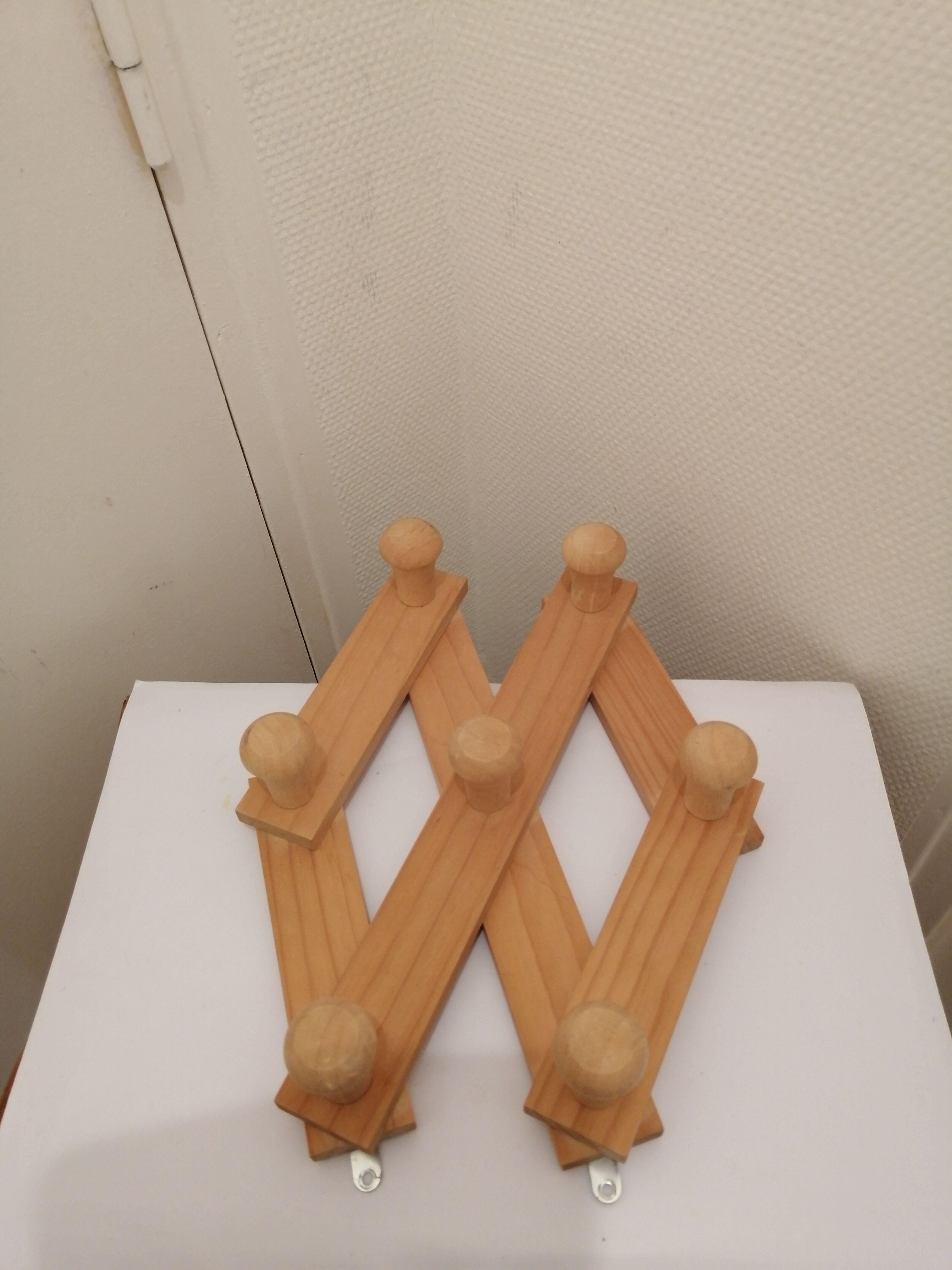 Wooden coat rack