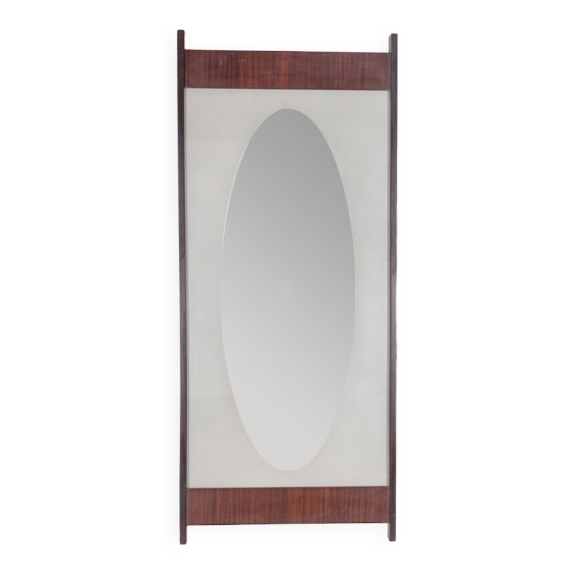 Vintage 60's wall mirror in rosewood italian design