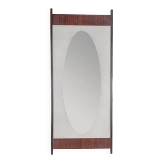 Vintage 60's wall mirror in rosewood italian design