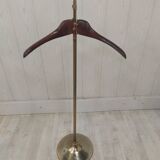 Brass and wood chamber valet