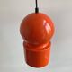 Lampe suspendue orange du milieu du siècle