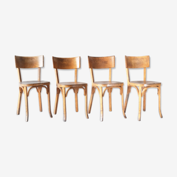 Set of 4 chairs Bistro Baumann 1950