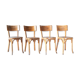 Suite de 4 chaises de bistrot Baumann 1950