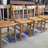 Series of 4 vintage luterma bistro chairs 1950