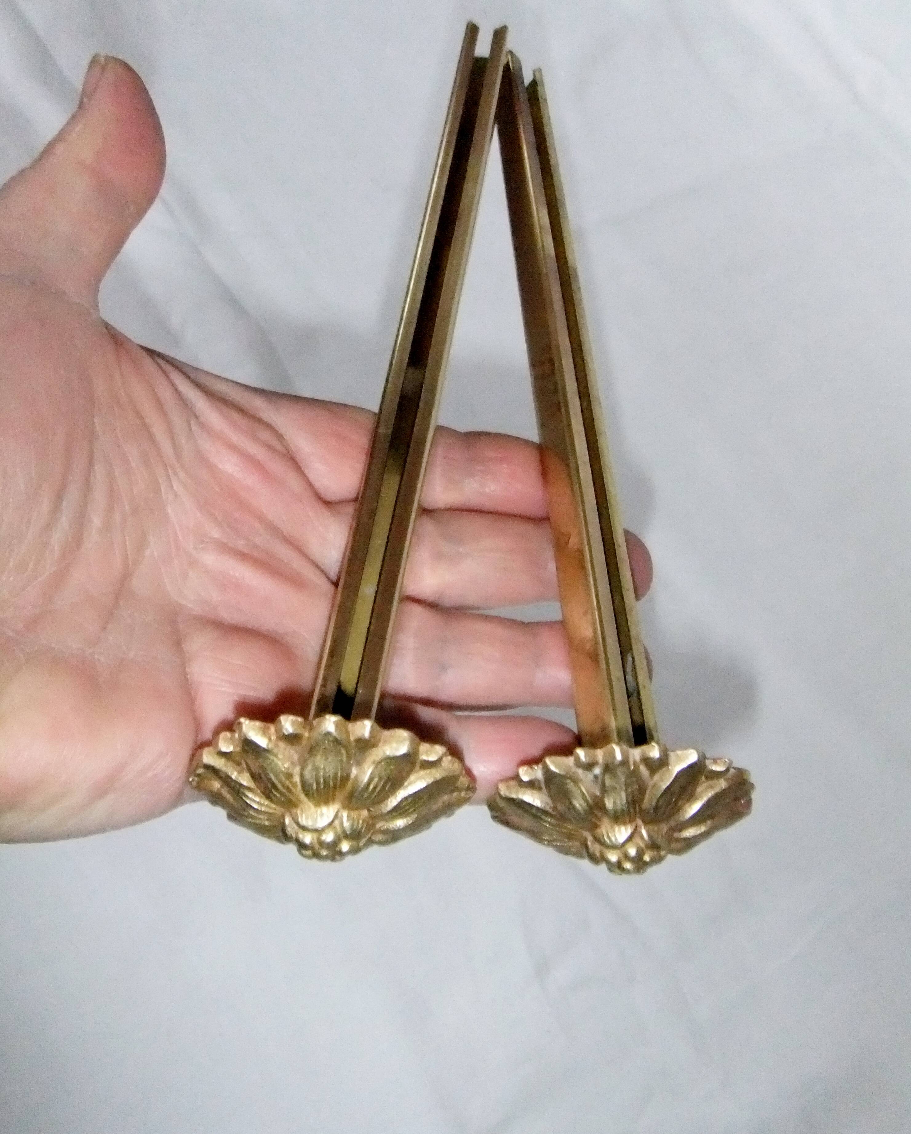 Brass tieback hook, curtain accessory, flower decor