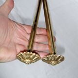 Brass tieback hook, curtain accessory, flower decor