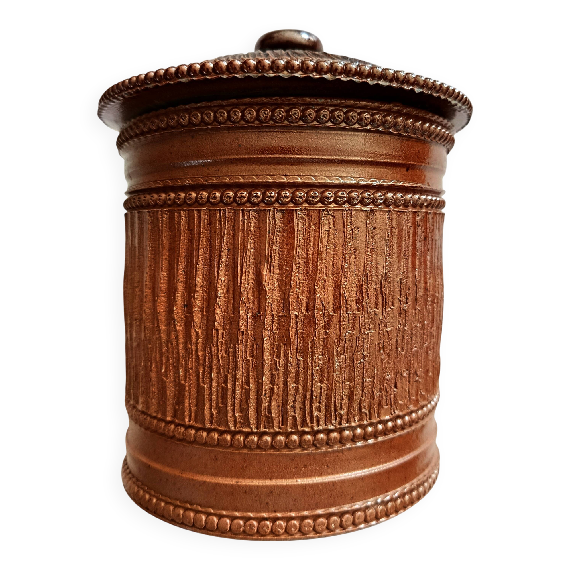 Pot à tabac en grès vernissé