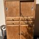 Antique raw wood sideboard