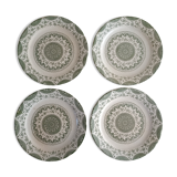 4 plates in English earthenware