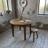 1950s round oak table