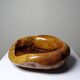 Brutalist vintage olive wood monoxyle catchall from the 50s-60s, handcrafted.